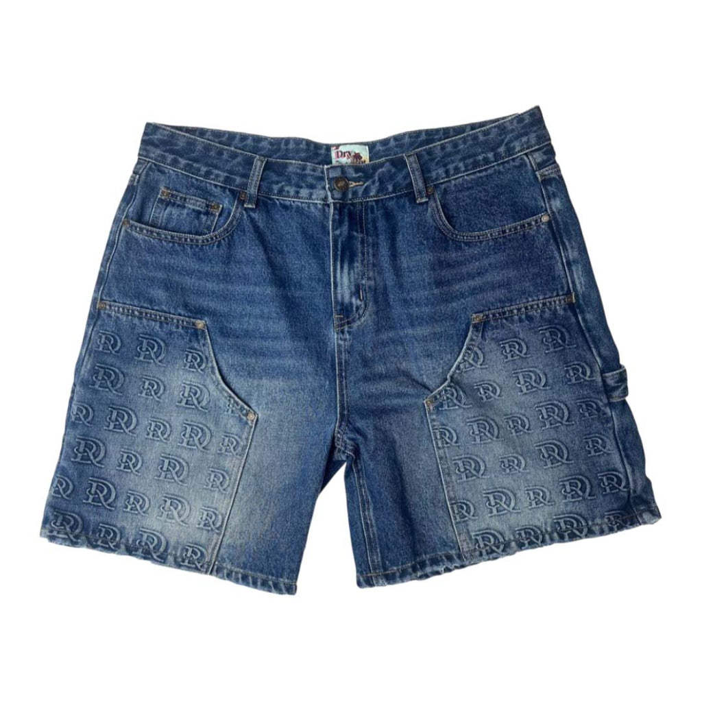 Dry Rot DR Stamped Denim Blue Shorts by Dry Rot - NWAHYPE No.1 for streetwear Shorts in USA