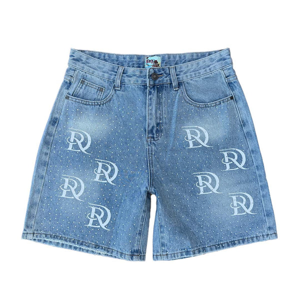 Dry Rot Light Wash Rhinestone Jean Shorts by Dry Rot - NWAHype 1 for streetwear Shorts in USA