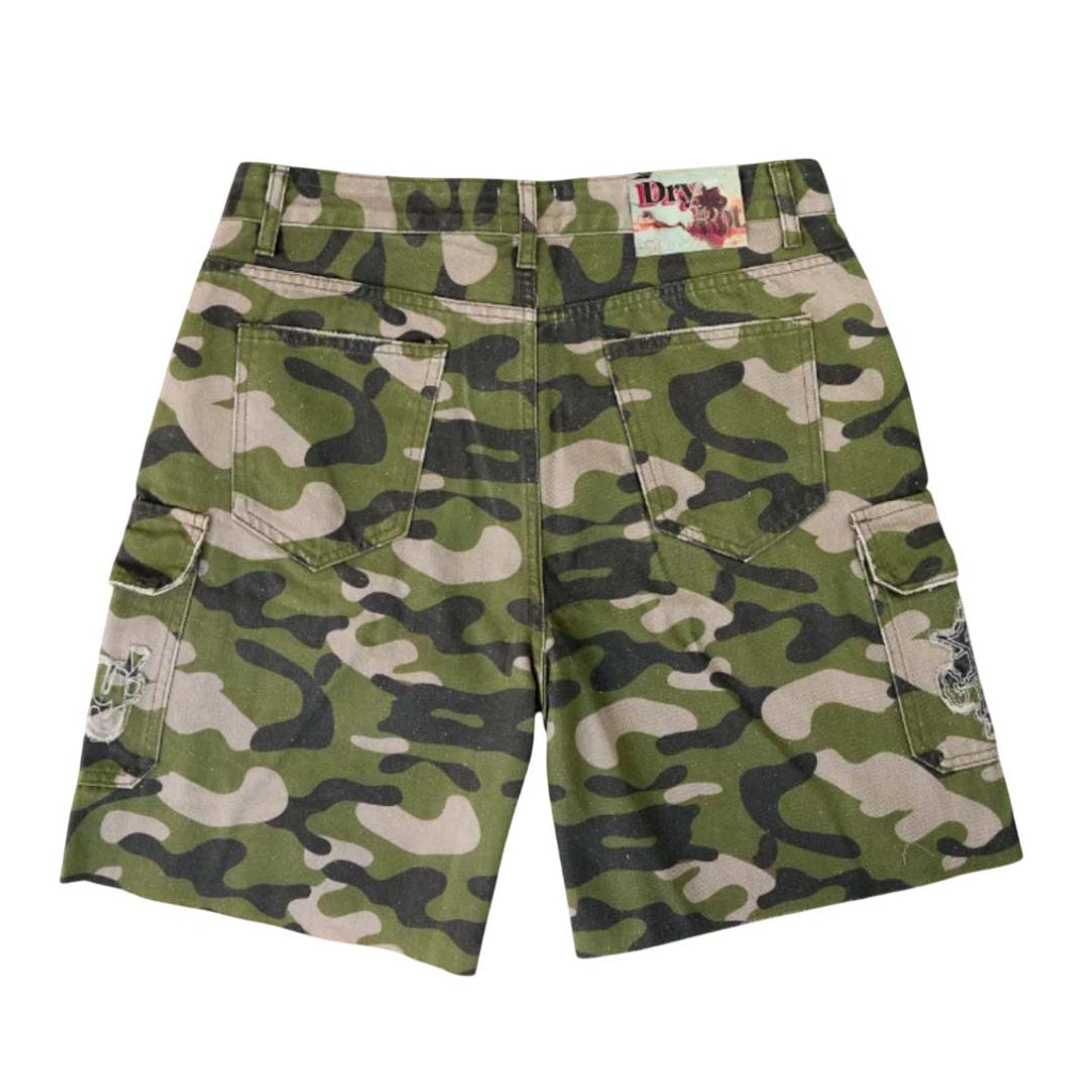 Dry Rot Unruly Camo Cargo Shorts Green by Dry Rot - NWAHYPE No.1 for streetwear Shorts in USA