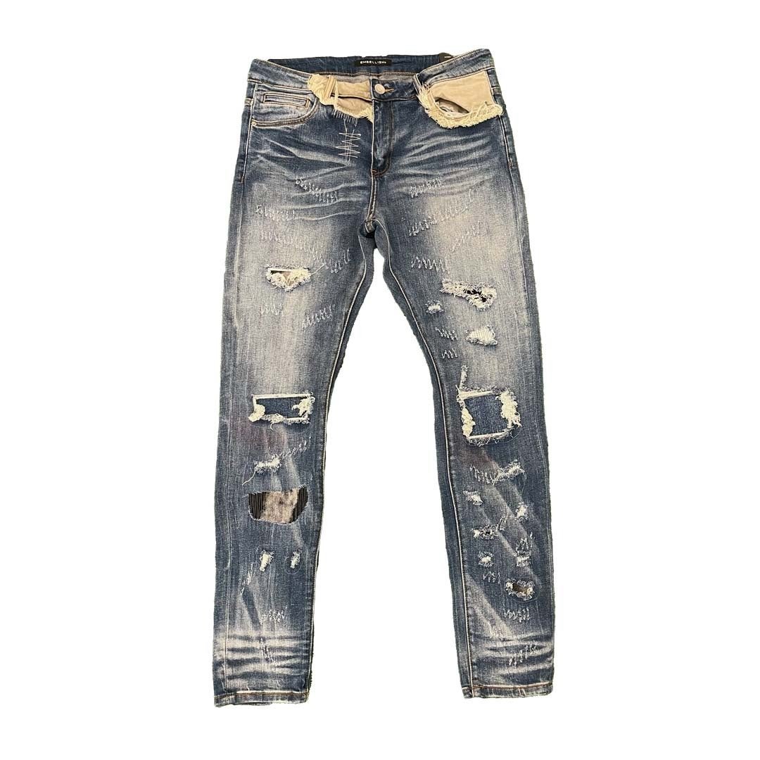 Embellish Bertha Indigo Denim Jeans by Embellish Denim - NWAHype 1 for streetwear Pants in USA