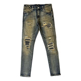 Embellish Rowan Rip & Repair Sand Wash Denim Jeans by Embellish Denim - NWAHype 1 for streetwear Pants in USA