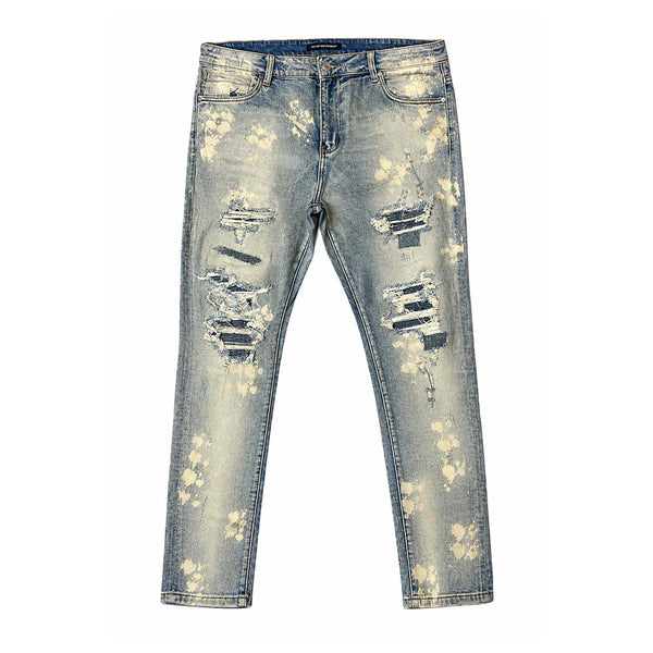 Embellish Trevino Rip & Repair Light Blue Denim Jeans by Embellish Denim - NWAHYPE No.1 for streetwear Pants in USA