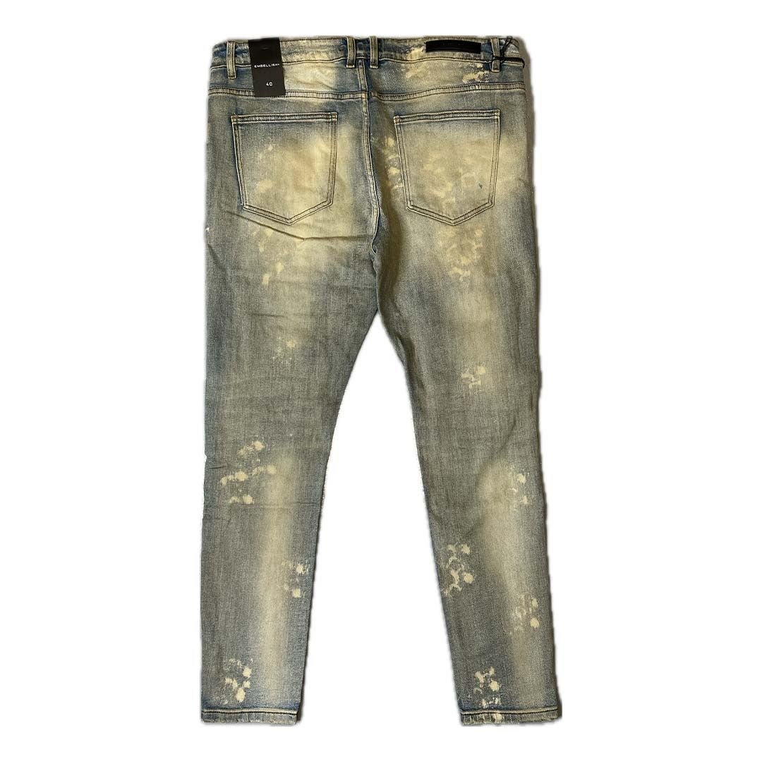 Embellish Trevino Rip & Repair Light Blue Denim Jeans by Embellish Denim - NWAHype 1 for streetwear Pants in USA