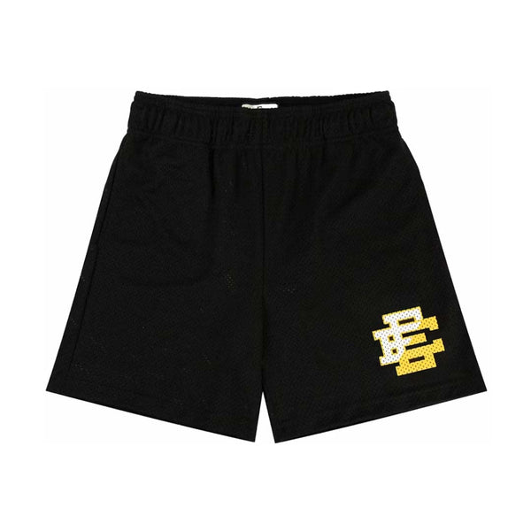 Eric Emanuel EE Basic Black Yellow Split Shorts by Eric Emanuel - NWAHYPE No.1 for streetwear Shorts in USA
