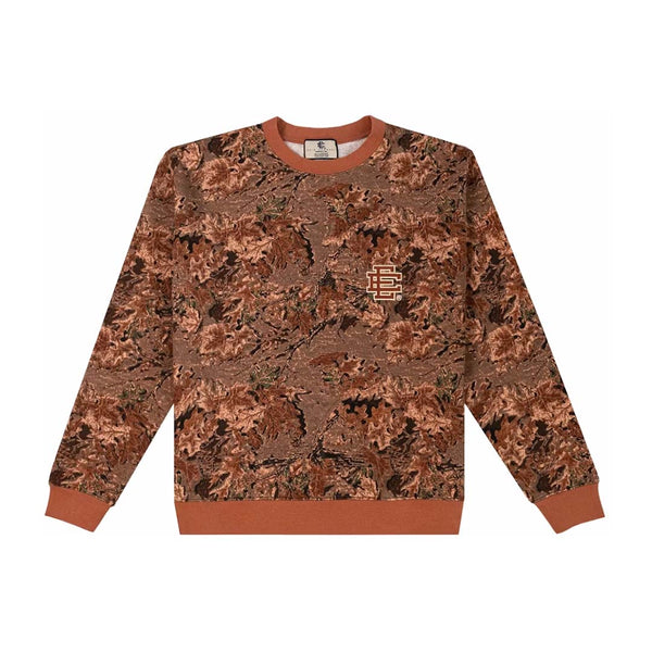 Eric Emanuel EE Basic Core Crewneck Orange Brown Leafy Camo by Eric Emanuel - NWAHYPE No.1 for streetwear Hoodies in USA