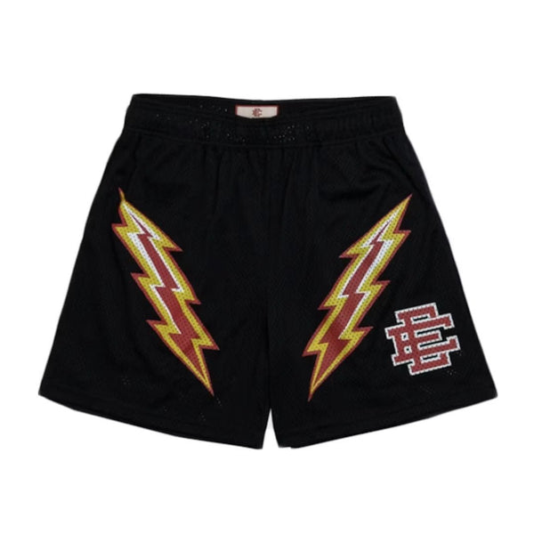 Eric Emanuel EE Basic Lightning Bolt Short Black/Yellow/Red by Eric Emanuel - NWAHYPE No.1 for streetwear Shorts in USA