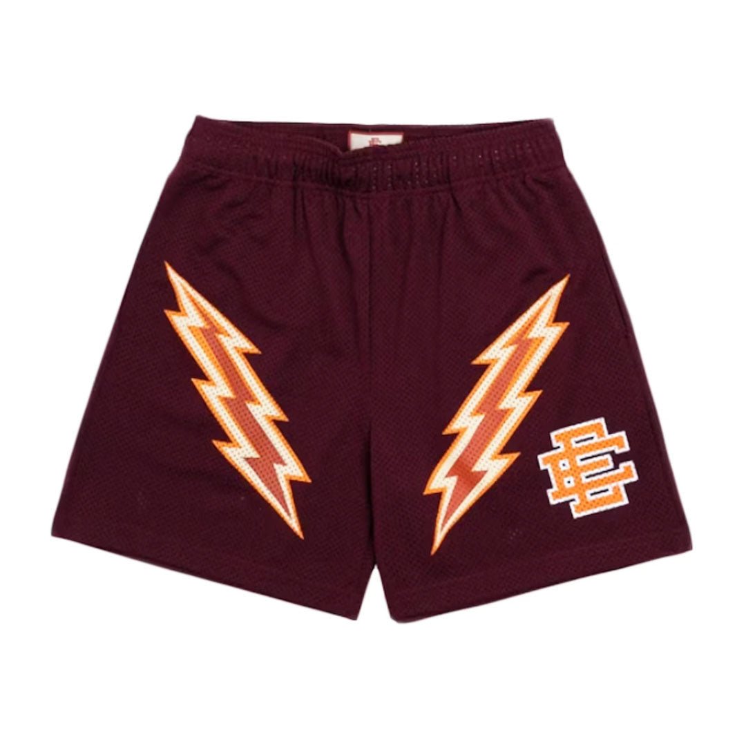 Eric Emanuel EE Basic Lightning Bolt Short Maroon/Orange/Bone by Eric Emanuel - NWAHYPE No.1 for streetwear Shorts in USA