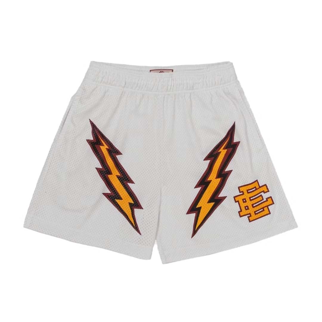 Eric Emanuel EE Basic Short Bolt White Red Yellow by Eric Emanuel - NWAHype No.1 for streetwear Shorts in USA