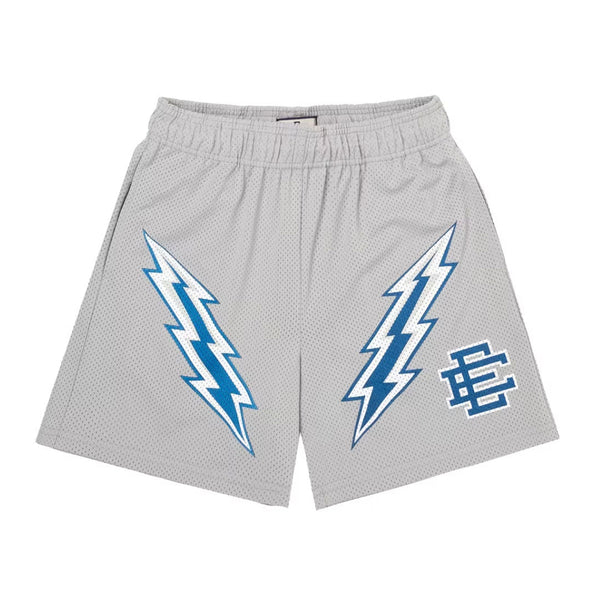 Eric Emanuel EE Basic Short Grey Blue Bolt by Eric Emanuel - NWAHype No.1 for streetwear Shorts in USA