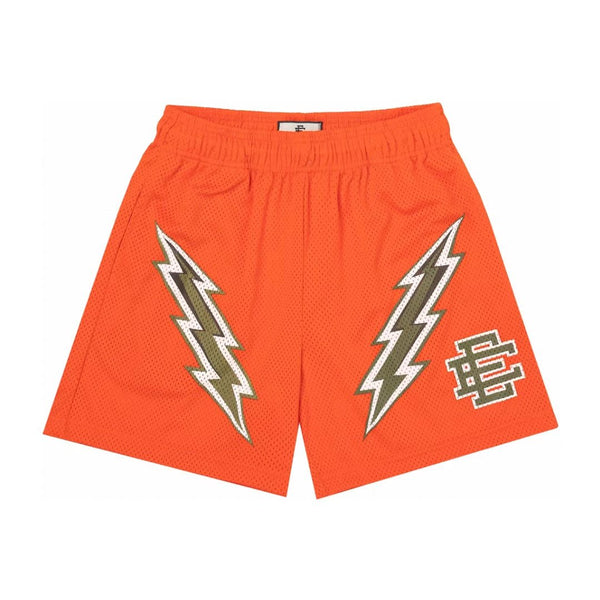 Eric Emanuel EE Basic Short Orange Green Bolt by Eric Emanuel - NWAHype No.1 for streetwear Shorts in USA