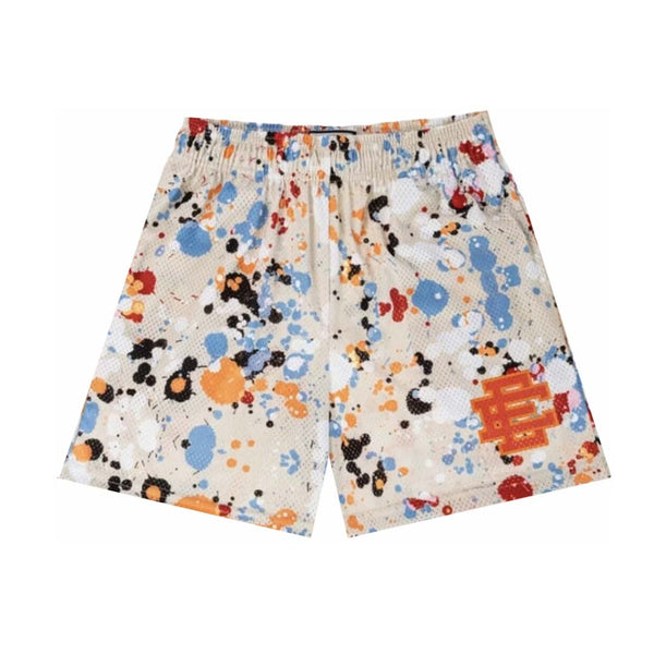Eric Emanuel EE Basic Short Splatter Cream by Eric Emanuel - NWAHype No.1 for streetwear Shorts in USA