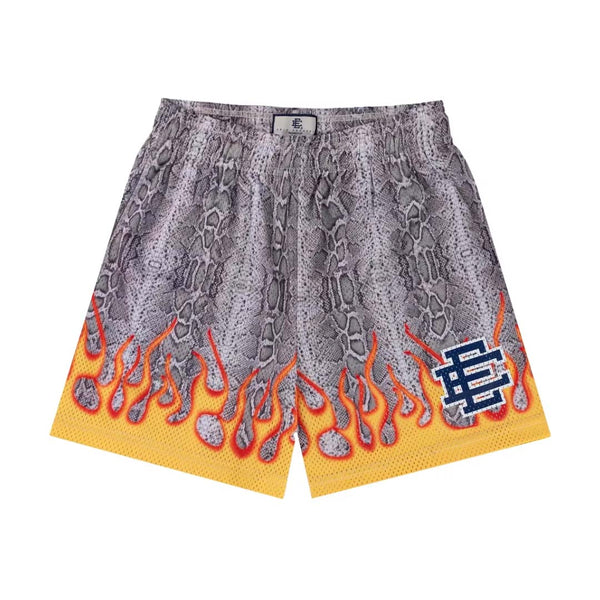 Eric Emanuel EE Grey Snake Flame Shorts by Eric Emanuel - NWAHYPE No.1 for streetwear Shorts in USA