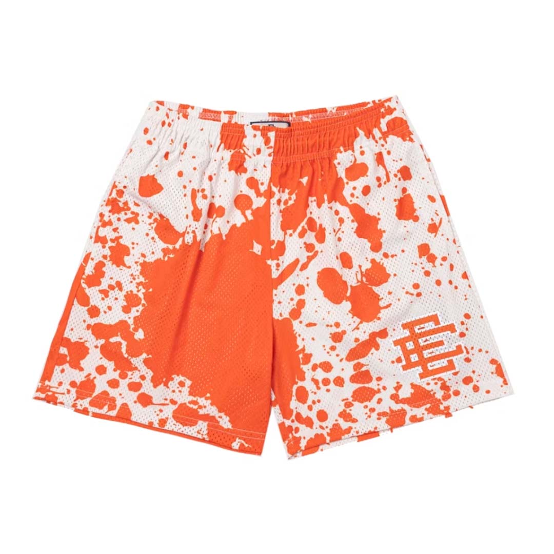 Eric Emanuel EE Orange White Paint Spill by Eric Emanuel - NWAHYPE No.1 for streetwear Shorts in USA