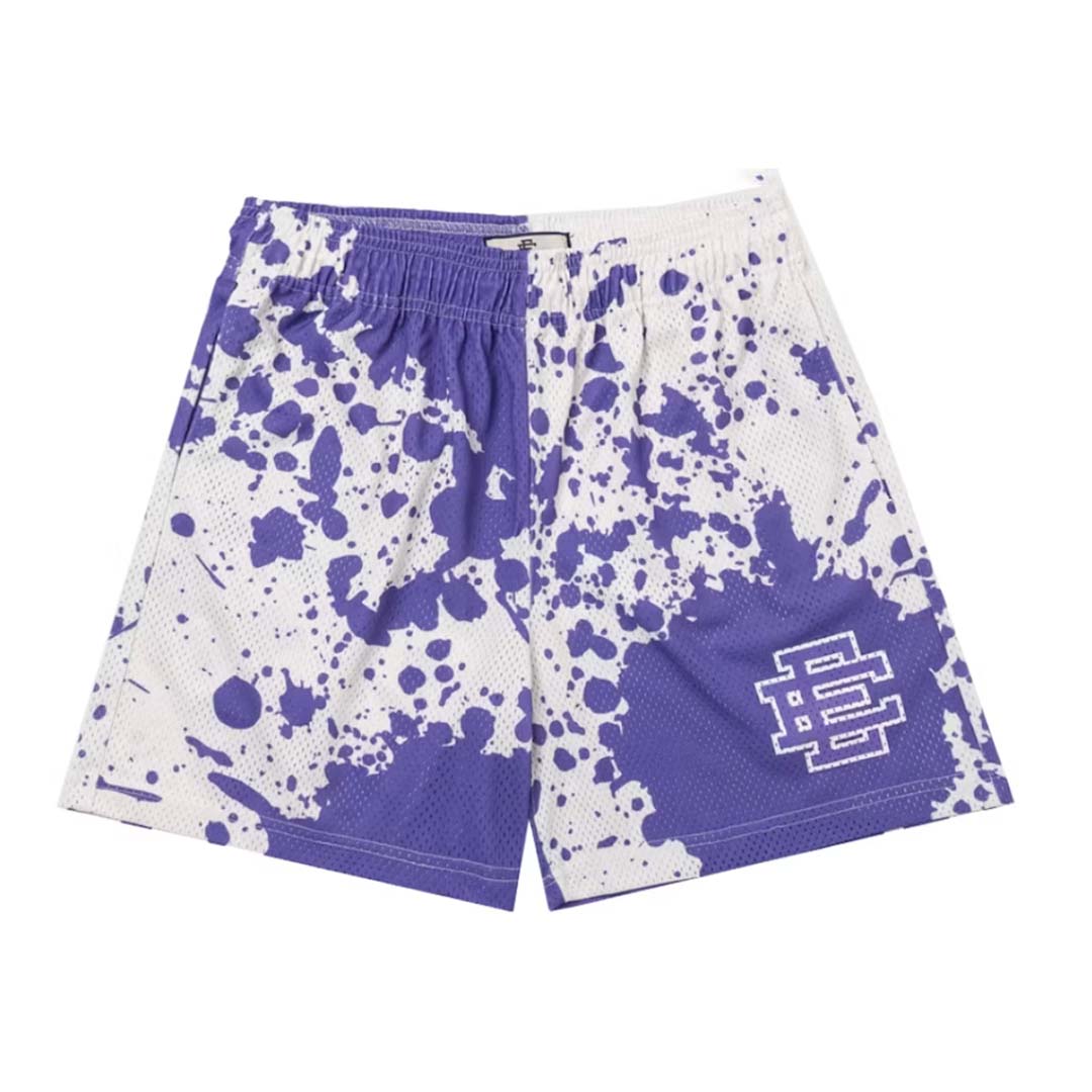 Eric Emanuel EE Purple White Paint Spill by Eric Emanuel - NWAHYPE No.1 for streetwear Shorts in USA