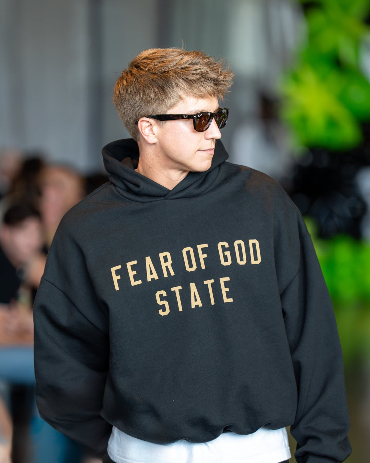 Fear of God Essentials State Fleece Hoodie Black – NWAHYPE