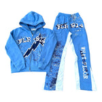 Floor 914 All Star Sweatsuit Hoodie & Sweatpants Light Blue by Floor 914 - NWAHype 1 for streetwear Hoodies in USA