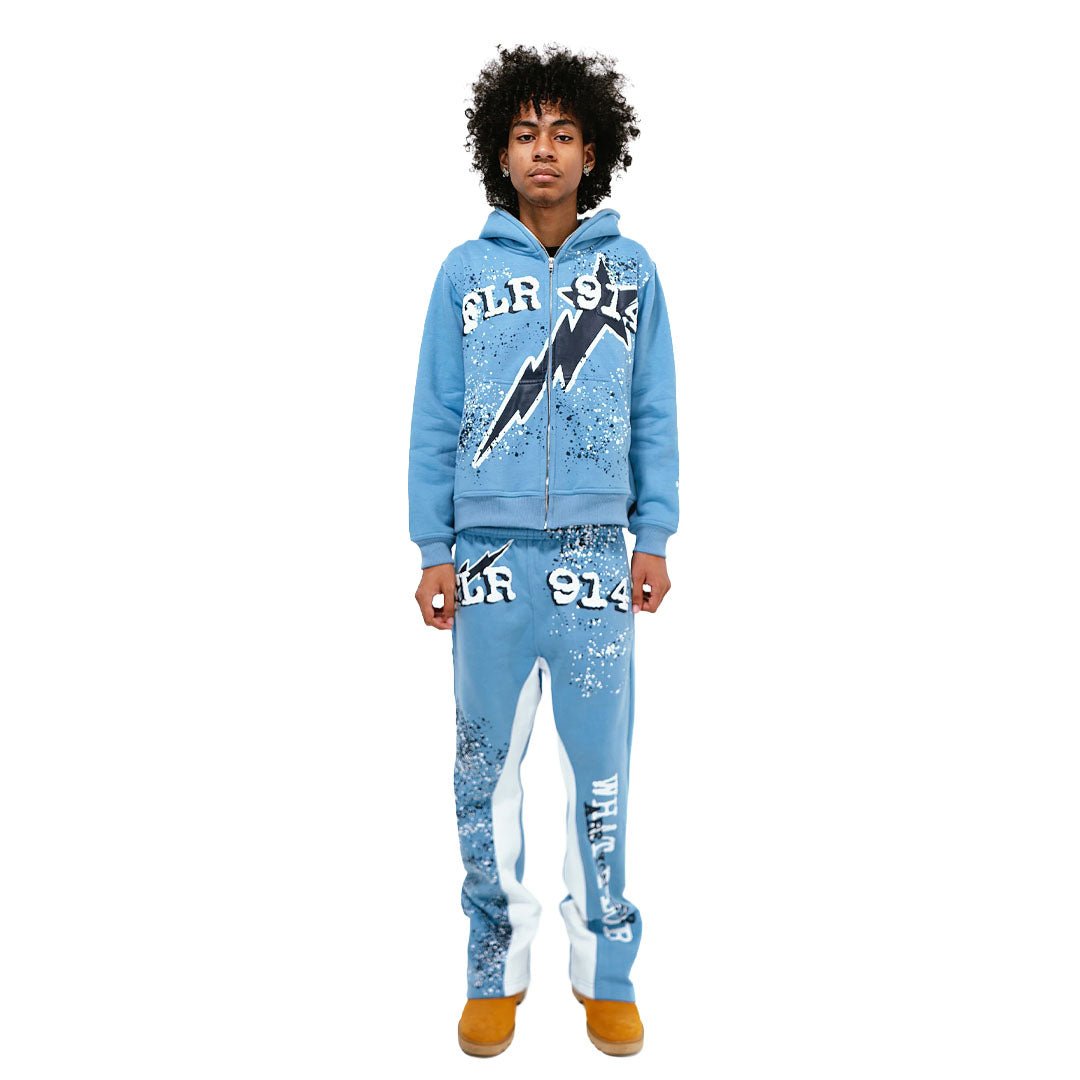 Floor 914 All Star Sweatsuit Hoodie & Sweatpants Light Blue by Floor 914 - NWAHype 1 for streetwear Hoodies in USA