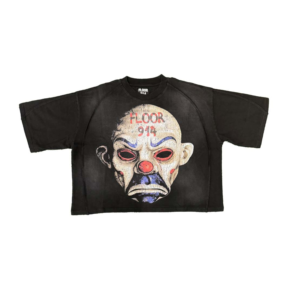Floor 914 Clown Oversized Boxy Tee Black by Floor 914 - NWAHype No.1 for streetwear T-Shirts in USA