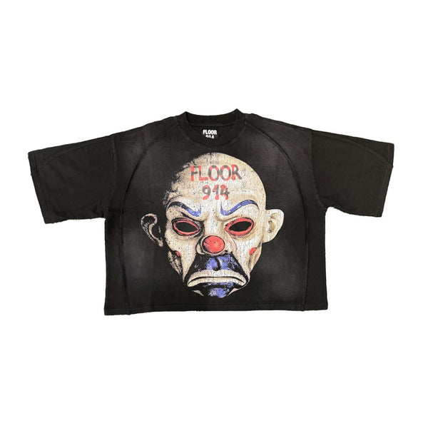 Floor 914 Clown Oversized Boxy Tee Black by Floor 914 - NWAHype No.1 for streetwear T-Shirts in USA