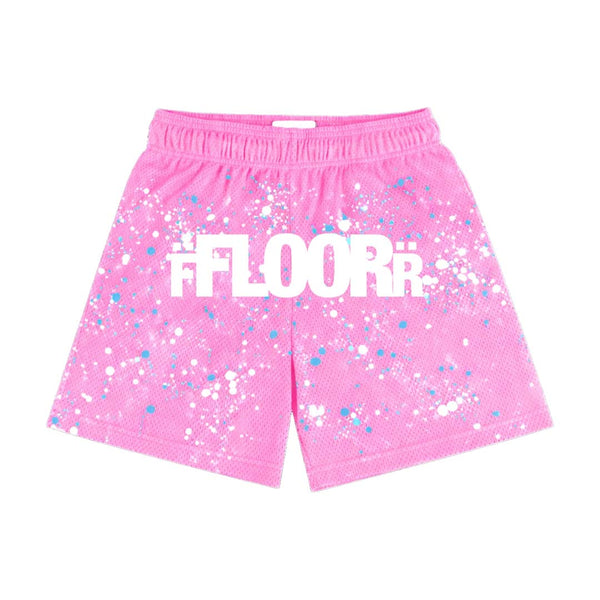 Floor 914 Cotton Candy V2 Splatter Pink Blue Mesh Shorts by Floor 914 - NWAHYPE No.1 for streetwear Shorts in USA