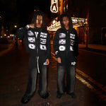 Floor 914 Flag Zip Up Hoodie Black by Floor 914 - NWAHype No.1 for streetwear Hoodies in USA