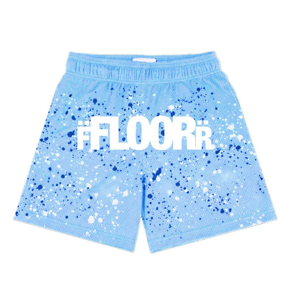 Floor 914 Mavericks V2 Splatter Light Blue Mesh Shorts by Floor 914 - NWAHYPE No.1 for streetwear Shorts in USA