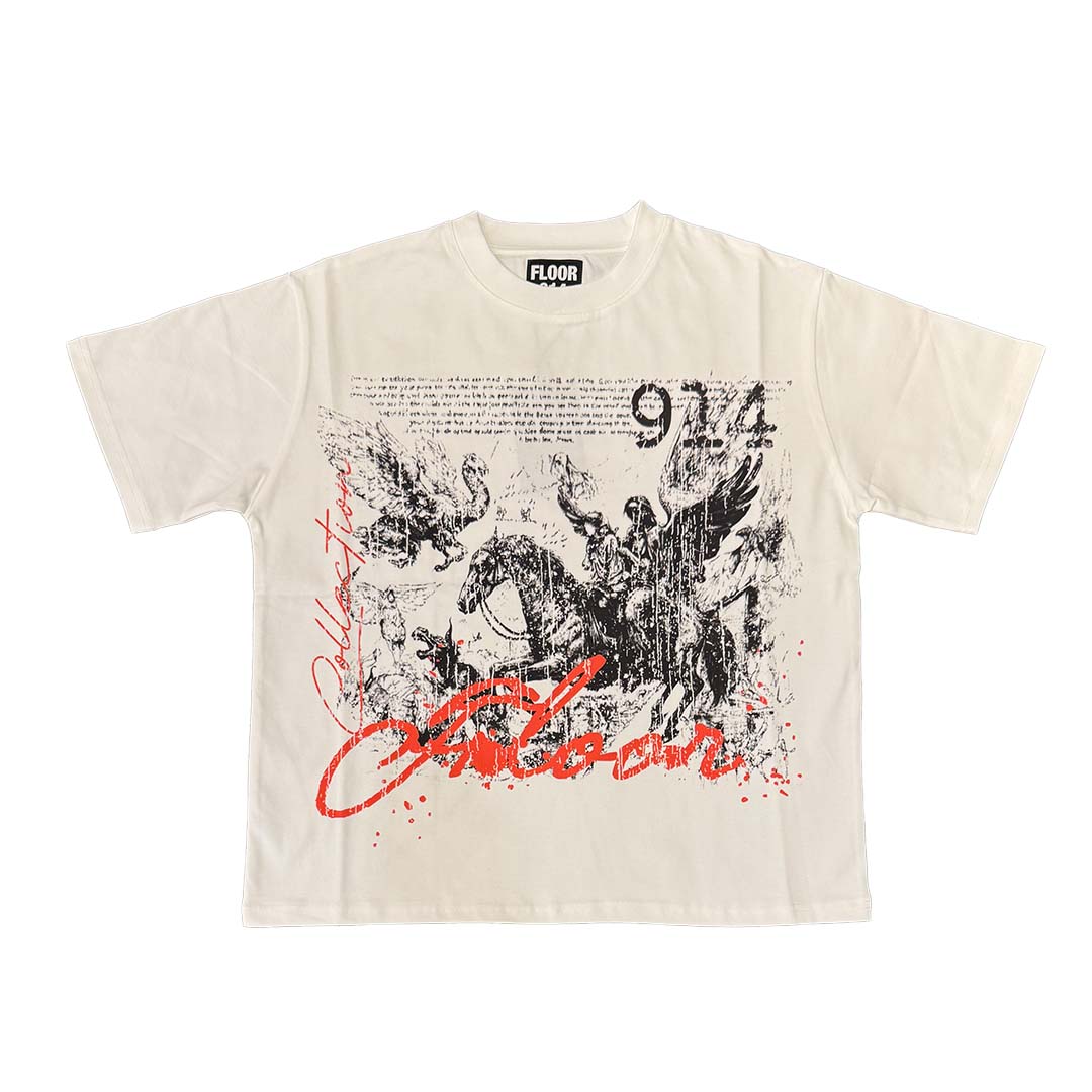 Floor 914 Mythic Rider Tee White by Floor 914 - NWAHype 1 for streetwear T-Shirts in USA