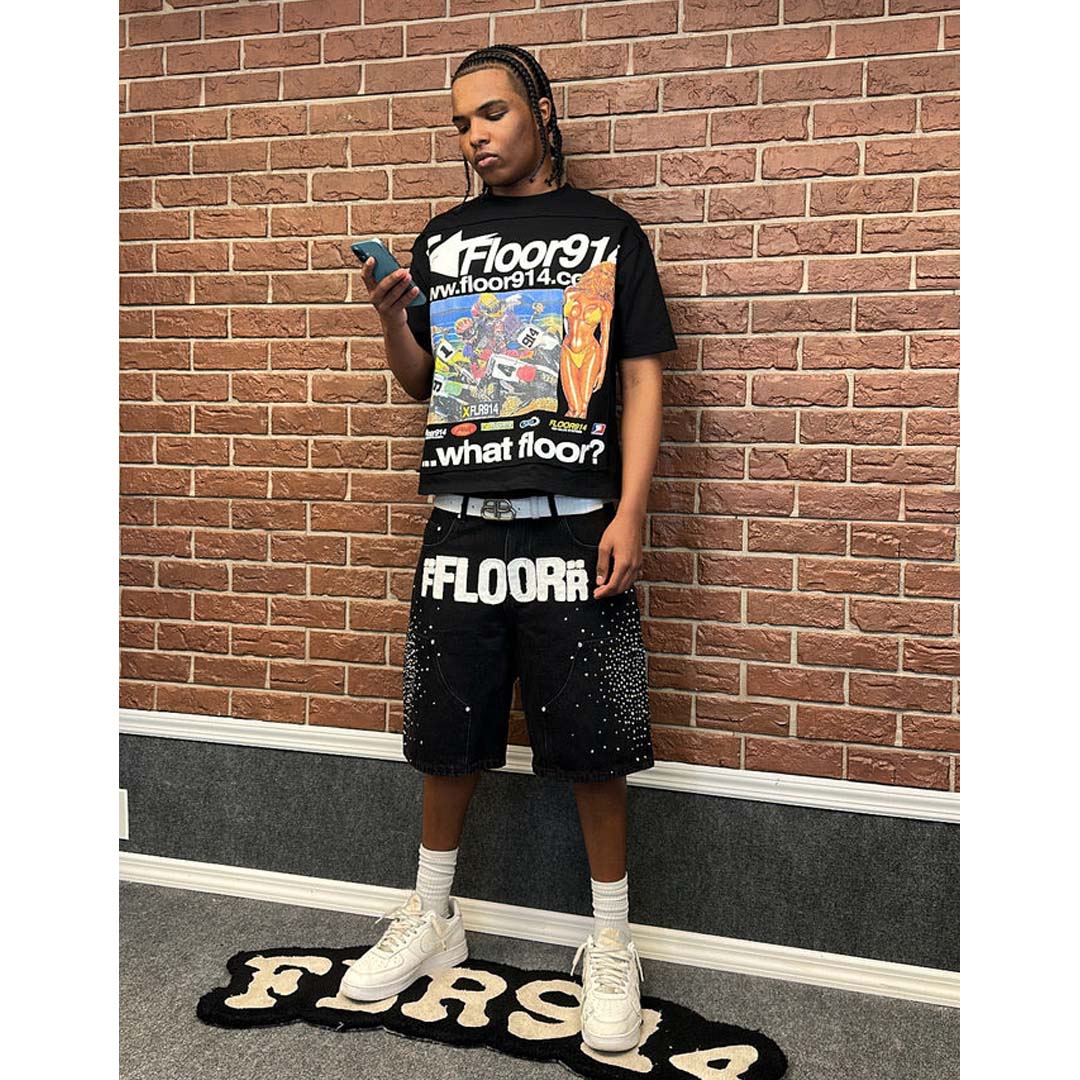 Floor 914 Race Girl Black Tee by Floor 914 - NWAHYPE No.1 for streetwear T-Shirts in USA