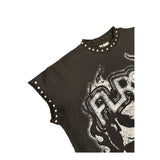 Floor 914 Skull Inferno Cutoff Black by Floor 914 - NWAHype 1 for streetwear T-Shirts in USA