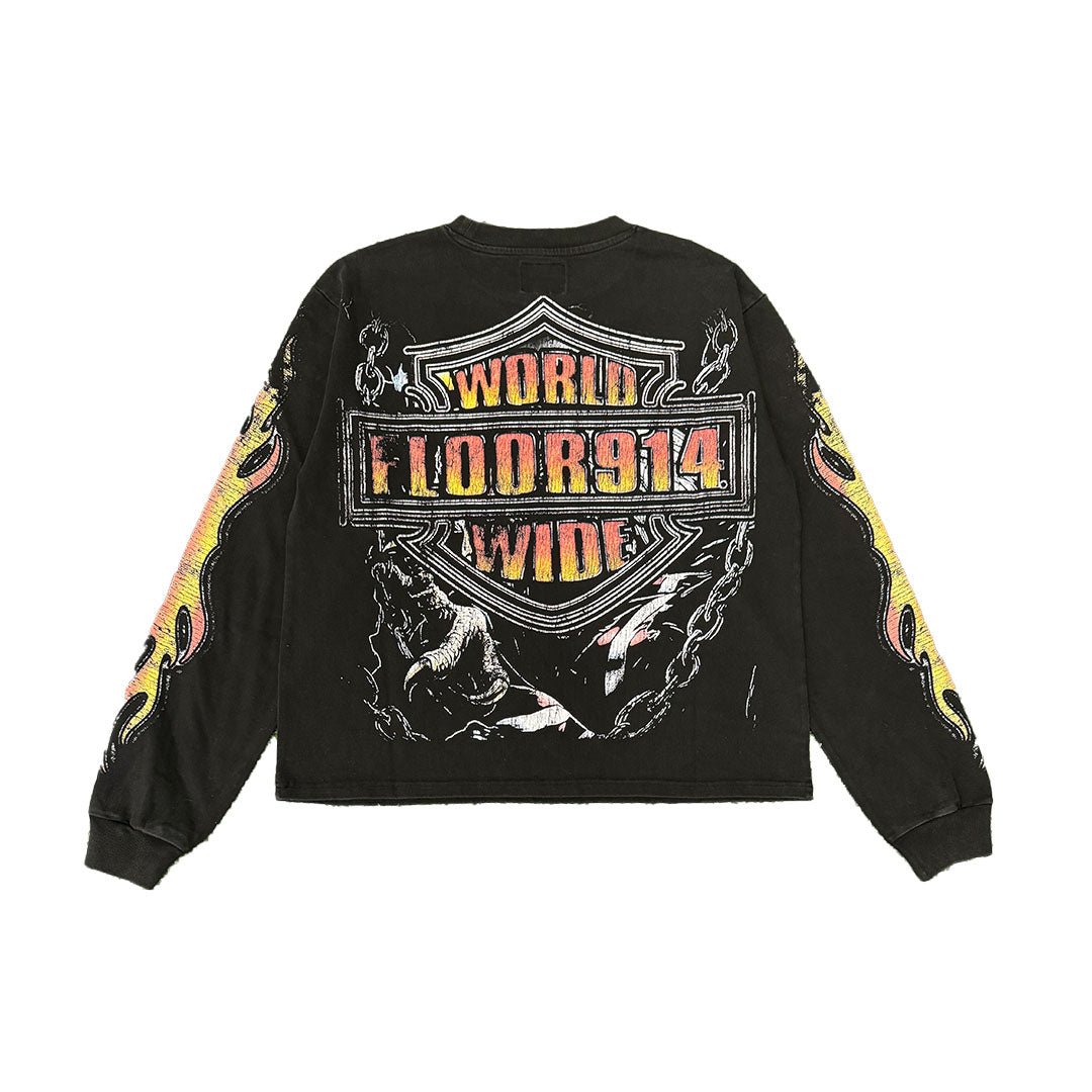 Floor 914 Sky Striker Long Sleeve Grey by Floor 914 - NWAHype 1 for streetwear T-Shirts in USA