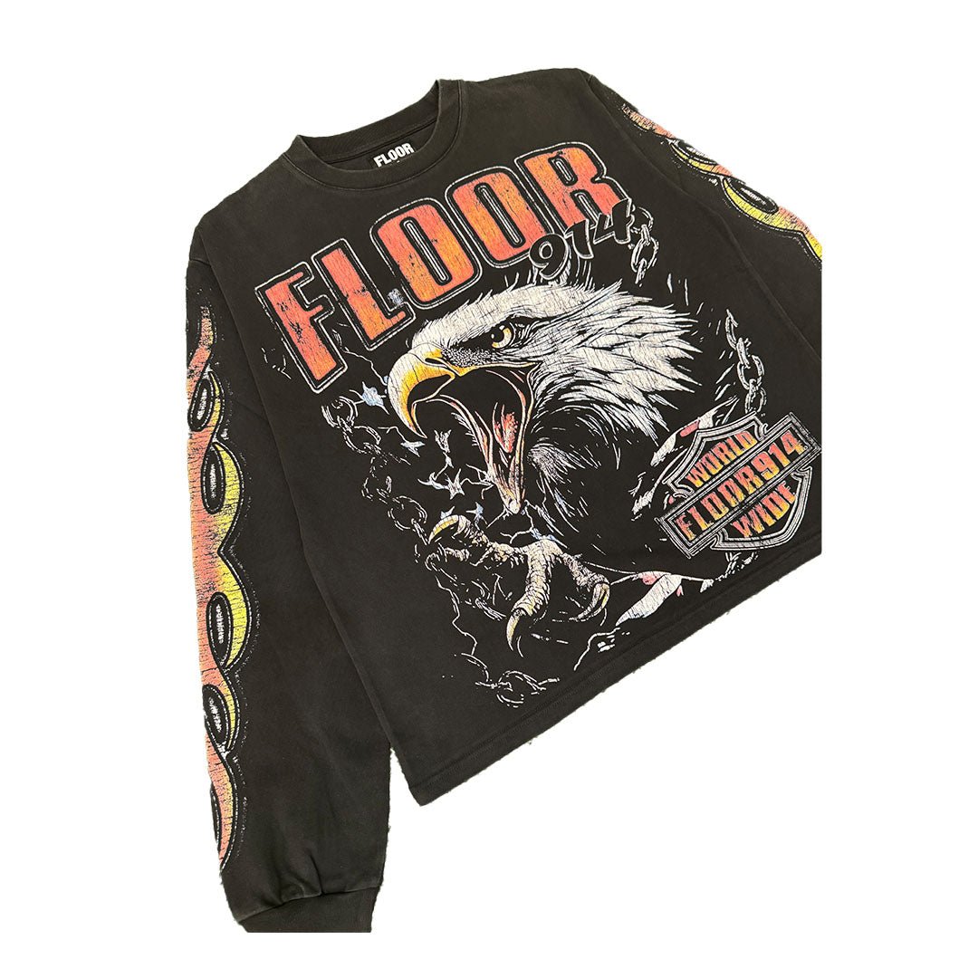 Floor 914 Sky Striker Long Sleeve Grey by Floor 914 - NWAHype 1 for streetwear T-Shirts in USA