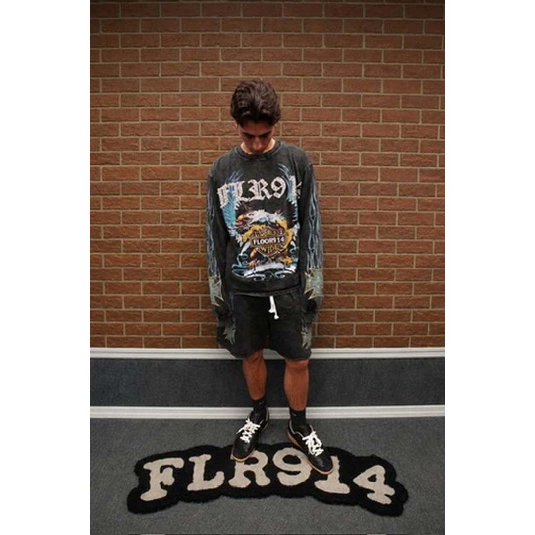 Floor 914 Sky Striker Shorts Black Wash Blue by Floor 914 - NWAHYPE No.1 for streetwear Shorts in USA