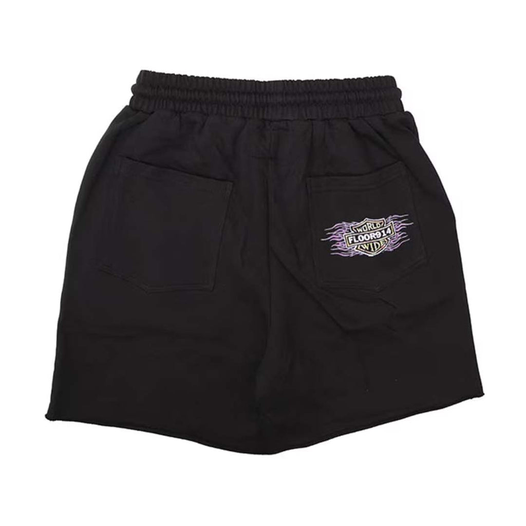 Floor 914 Sky Striker Shorts Black Wash Purple by Floor 914 - NWAHYPE No.1 for streetwear Shorts in USA