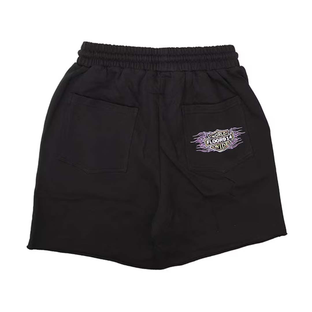 Floor 914 Sky Striker Shorts Black Wash Purple by Floor 914 - NWAHYPE No.1 for streetwear Shorts in USA