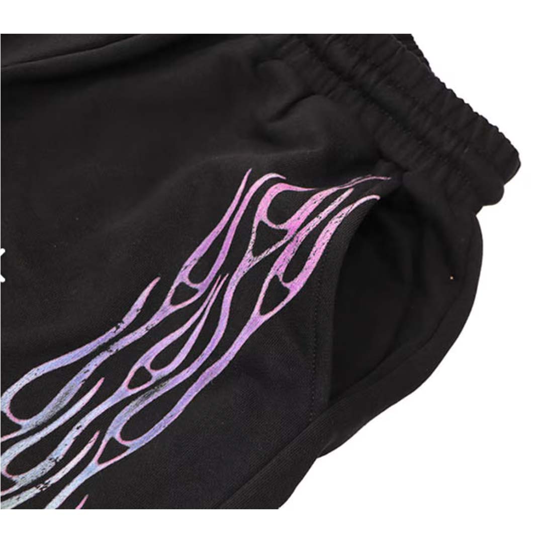 Floor 914 Sky Striker Shorts Black Wash Purple by Floor 914 - NWAHYPE No.1 for streetwear Shorts in USA