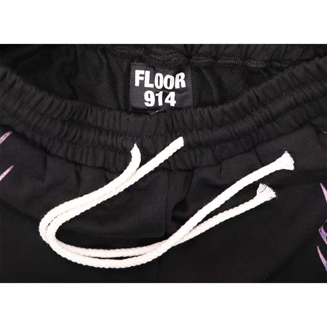 Floor 914 Sky Striker Shorts Black Wash Purple by Floor 914 - NWAHYPE No.1 for streetwear Shorts in USA