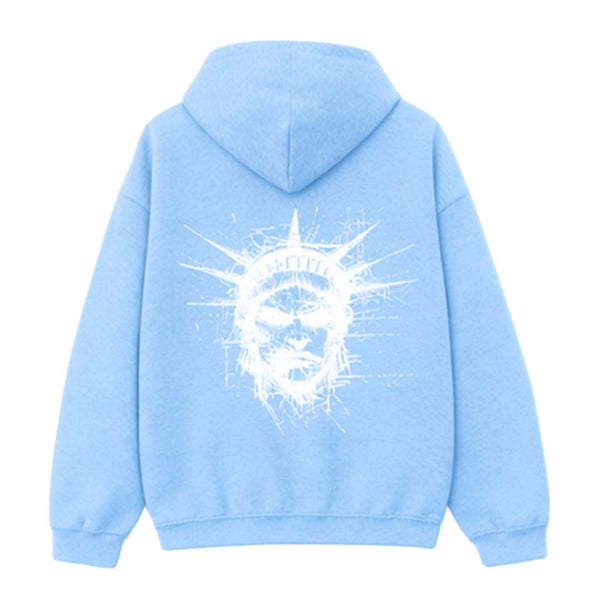 Floor 914 Studded Light Blue Hoodie by Floor 914 - NWAHYPE No.1 for streetwear Hoodies in USA