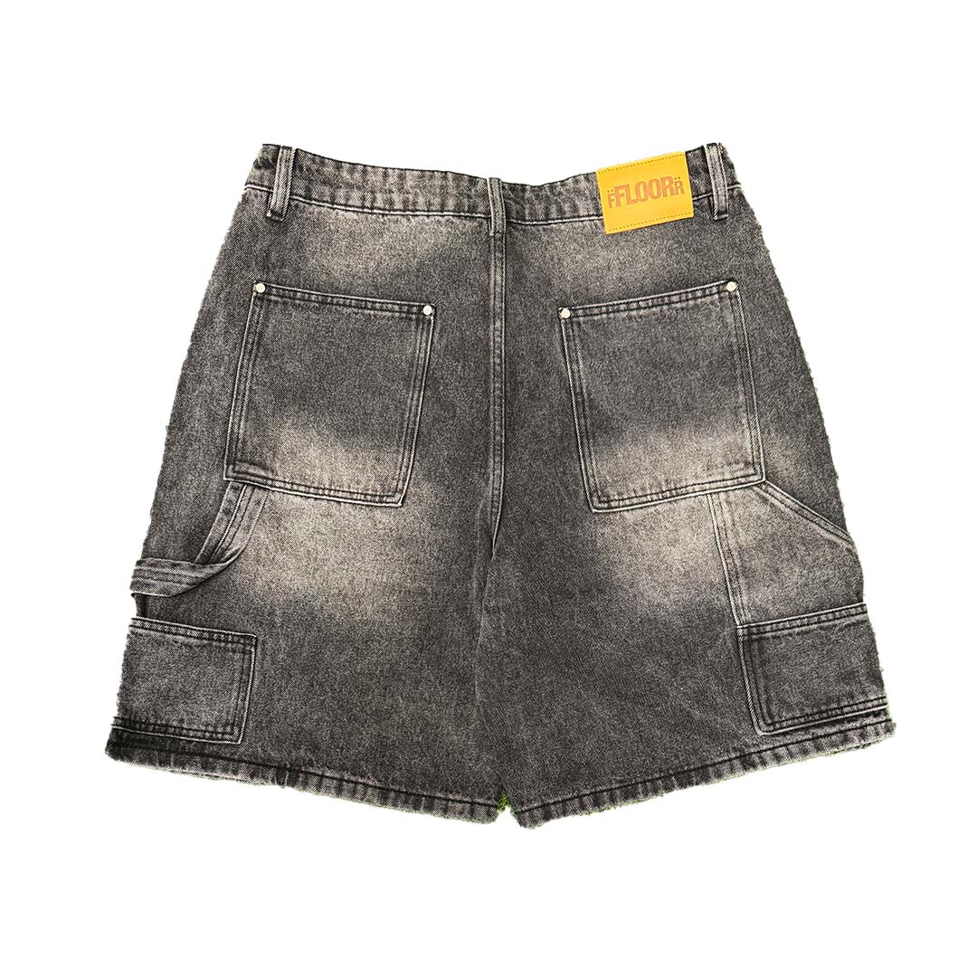 Floor 914 Uniform Jean Shorts Black Wash by Floor 914 - NWAHype 1 for streetwear Shorts in USA