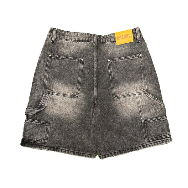 Floor 914 Uniform Jean Shorts Black Wash by Floor 914 - NWAHype 1 for streetwear Shorts in USA