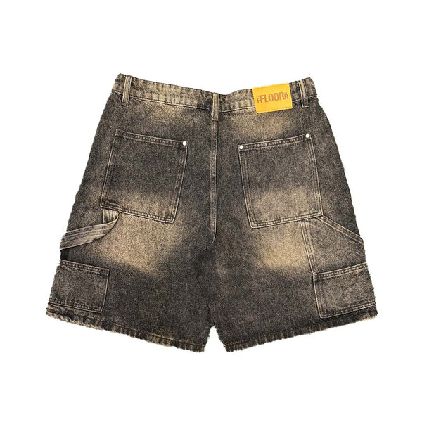 Floor 914 Uniform Jean Shorts Brown Wash by Floor 914 - NWAHype 1 for streetwear Shorts in USA