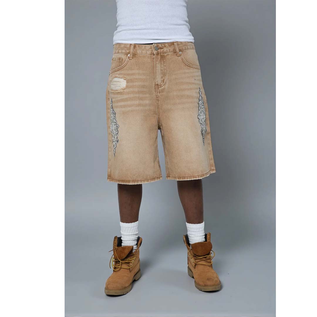Fraternal Khaki Dagger Jorts by Fraternal - NWAHYPE No.1 for streetwear Shorts in USA