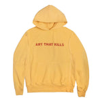 Gallery Dept. ART THAT KILLS Reversible Logo Hoodie Yellow by Gallery Dept - NWAHype 1 for streetwear Hoodies in USA