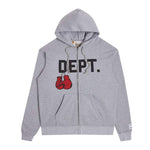 Gallery Dept. Boxing Merch Zip Hoodie 'Heather Grey' by Gallery Dept - NWAHype No.1 for streetwear Hoodies in USA