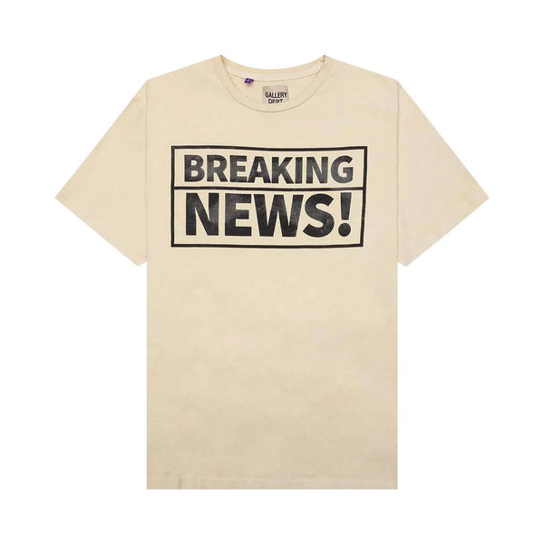 Gallery Dept. Breaking News Antique White Tee by Gallery Dept - NWAHYPE No.1 for streetwear T-Shirts in USA