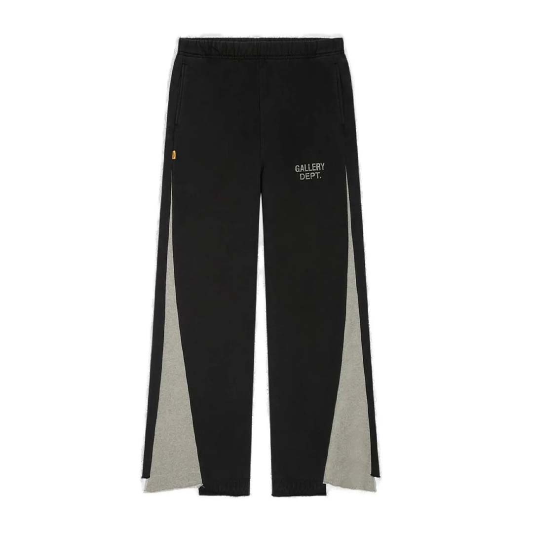 Gallery Dept. Contrast Panel Sweatpants Black Grey by Gallery Dept - NWAHYPE No.1 for streetwear Pants in USA
