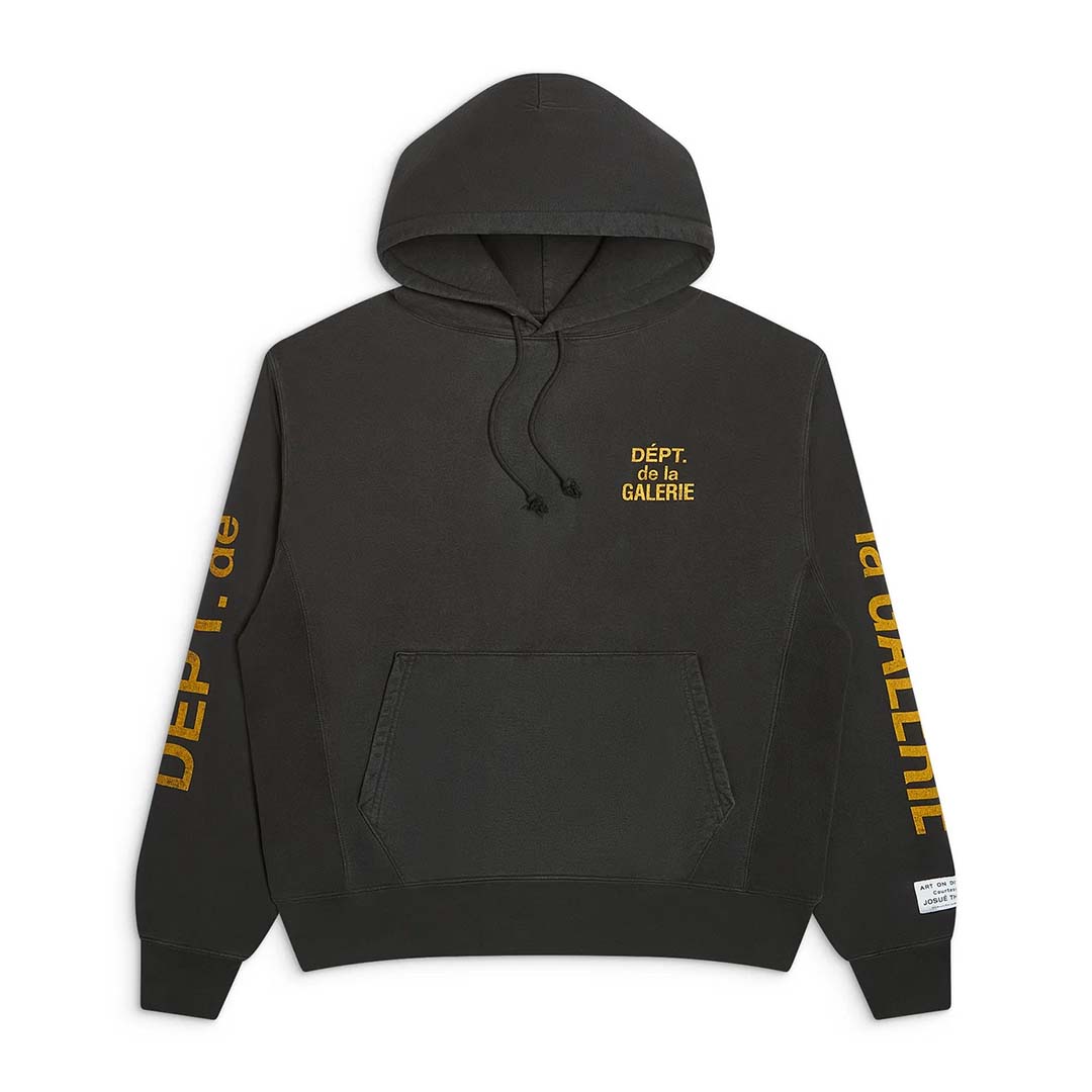 Gallery Dept. De La Galerie Hoodie Black Yellow by Gallery Dept - NWAHYPE No.1 for streetwear Hoodies in USA