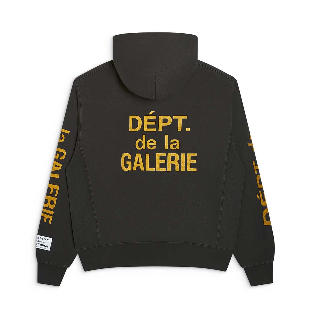 Gallery Dept. De La Galerie Hoodie Black Yellow by Gallery Dept - NWAHYPE No.1 for streetwear Hoodies in USA