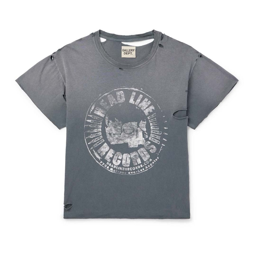 Gallery Dept. Distressed Glitter Cotton Jersey Tee Grey by Gallery Dept - NWAHYPE No.1 for streetwear T-Shirts in USA