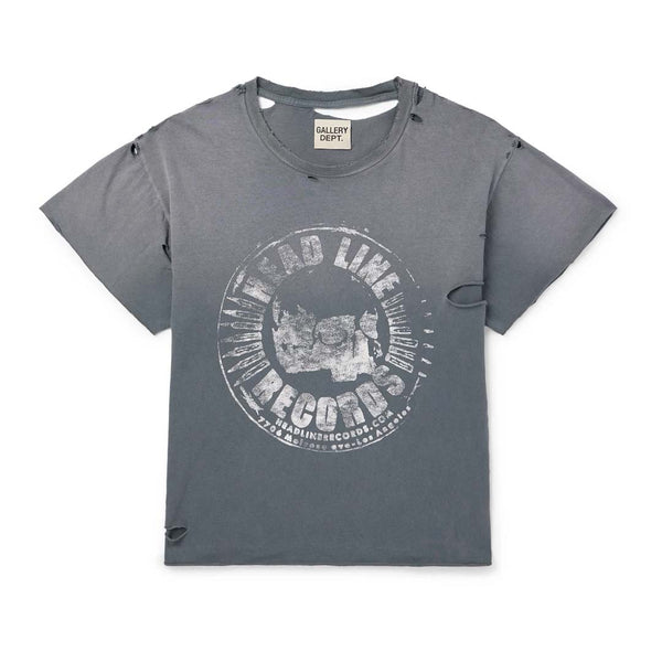 Gallery Dept. Distressed Glitter Cotton Jersey Tee Grey by Gallery Dept - NWAHYPE No.1 for streetwear T-Shirts in USA