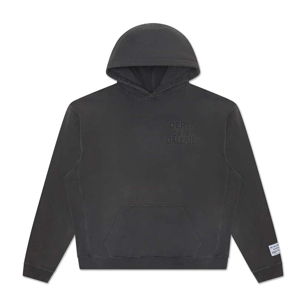 Gallery Dept. Embossed French Hoodie Graphite by Gallery Dept - NWAHYPE No.1 for streetwear Hoodies in USA